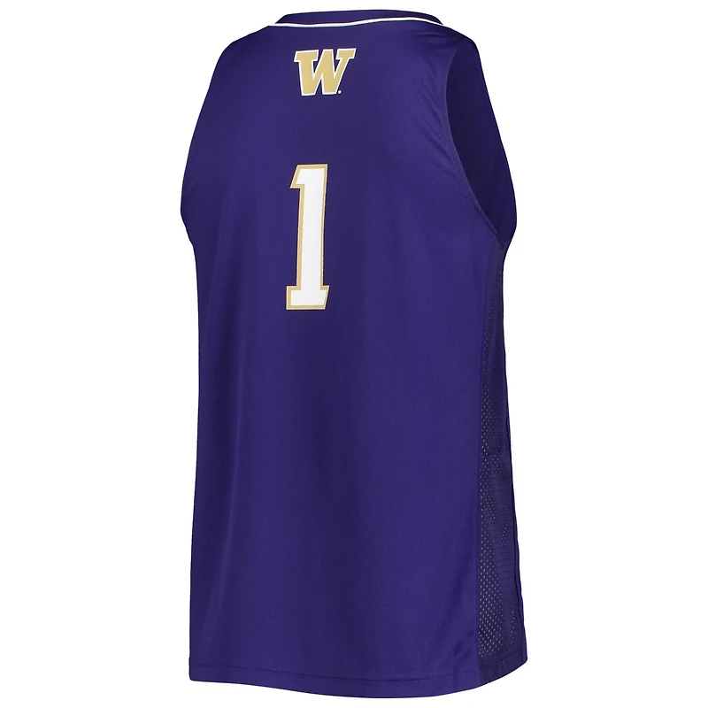 adidas 1 Washington Huskies Team Swingman Basketball Jersey