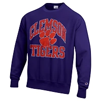 Champion Clemson Tigers Vault Late Night Reverse Weave Pullover Sweatshirt