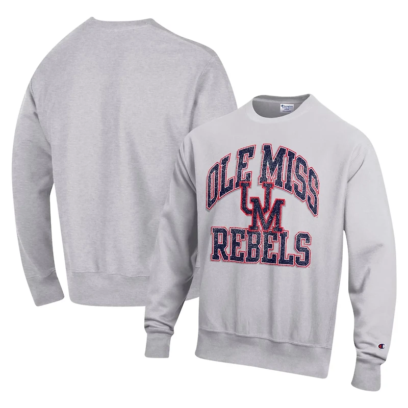 Champion Ole Miss Rebels Vault Late Night Reverse Weave Pullover Sweatshirt