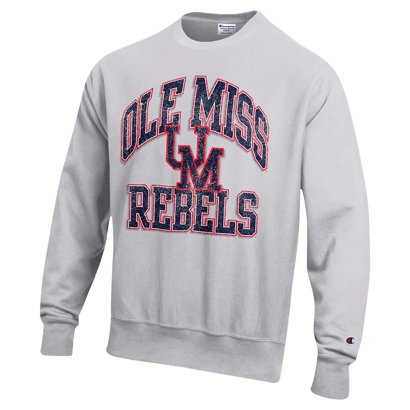 Champion Ole Miss Rebels Vault Late Night Reverse Weave Pullover Sweatshirt