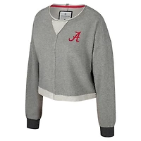 Colosseum Alabama Crimson Tide Magnum Scoop Neck Cropped Pullover Sweatshirt