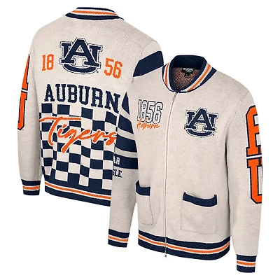 Colosseum Auburn Tigers Jacquard Full-Zip Sweater