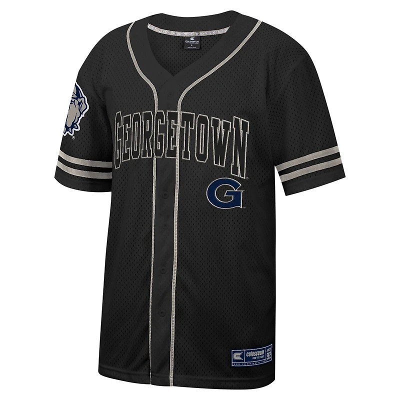 Colosseum Georgetown Hoyas Free Spirited Mesh Button-Up Baseball Jersey