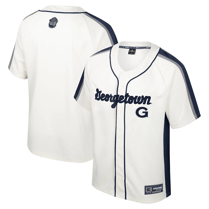 Colosseum Georgetown Hoyas Ruth Button-Up Baseball Jersey