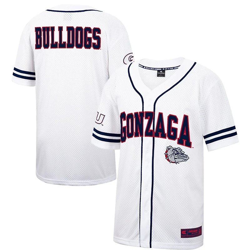 Colosseum Gonzaga Bulldogs Free Spirited Mesh Button-Up Baseball Jersey