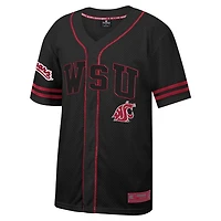 Colosseum Washington State Cougars Free Spirited Mesh Button-Up Baseball Jersey
