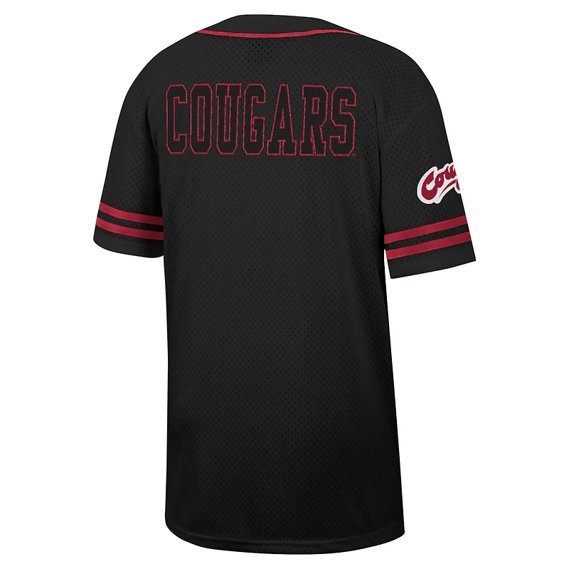 Colosseum Washington State Cougars Free Spirited Mesh Button-Up Baseball Jersey