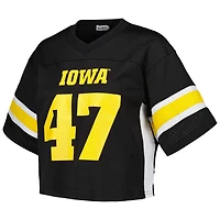 Established  Co 47 Iowa Hawkeyes Fashion Boxy Cropped Football Jersey
