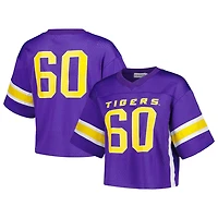 Established  Co LSU Tigers Fashion Boxy Cropped Football Jersey