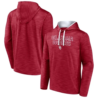 Fanatics Heather Oklahoma Sooners Athlete Fleece Pullover Hoodie