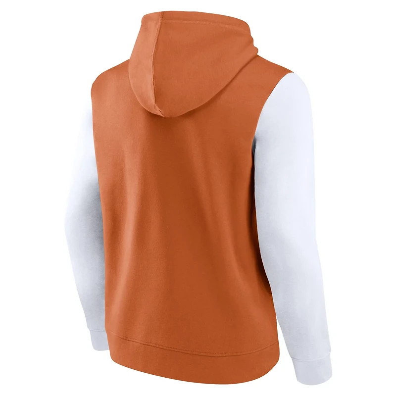 Fanatics Texas White Texas Longhorns Outline Pullover Hoodie
