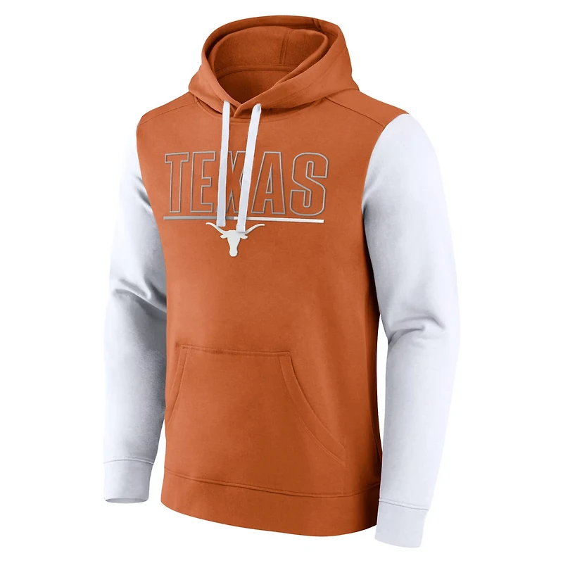 Fanatics Texas White Texas Longhorns Outline Pullover Hoodie