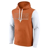 Fanatics Texas White Texas Longhorns Outline Pullover Hoodie