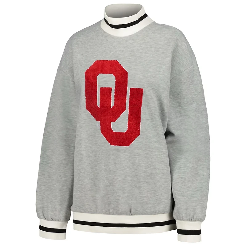 Gameday Couture Oklahoma Sooners It To Win Sporty Mock Neck Pullover Sweatshirt