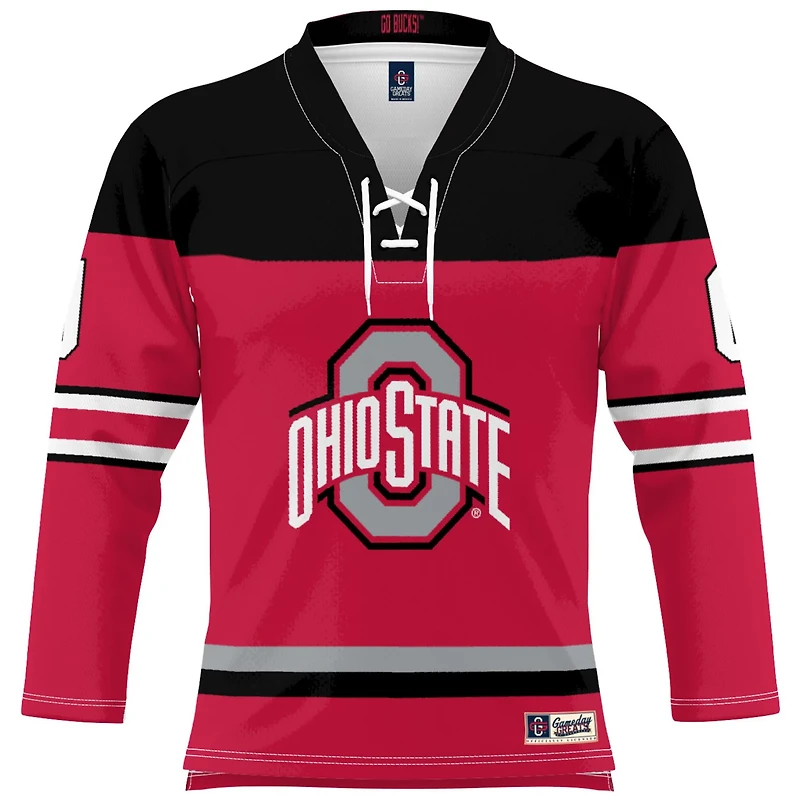 GameDay Greats 0 Ohio State Buckeyes Women's Hockey Jersey