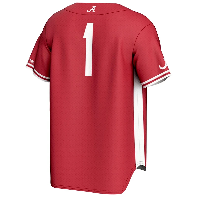 GameDay Greats 1 Alabama Crimson Tide Lightweight Baseball Fashion Jersey
