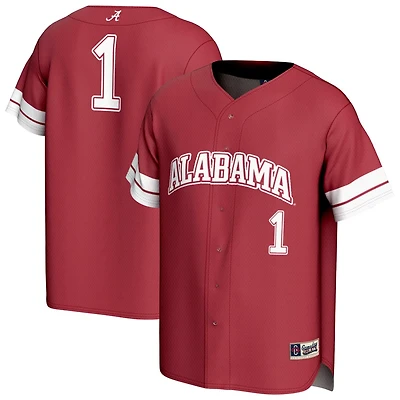 GameDay Greats 1 Alabama Tide Lightweight Collegiate Baseball Fashion Jersey