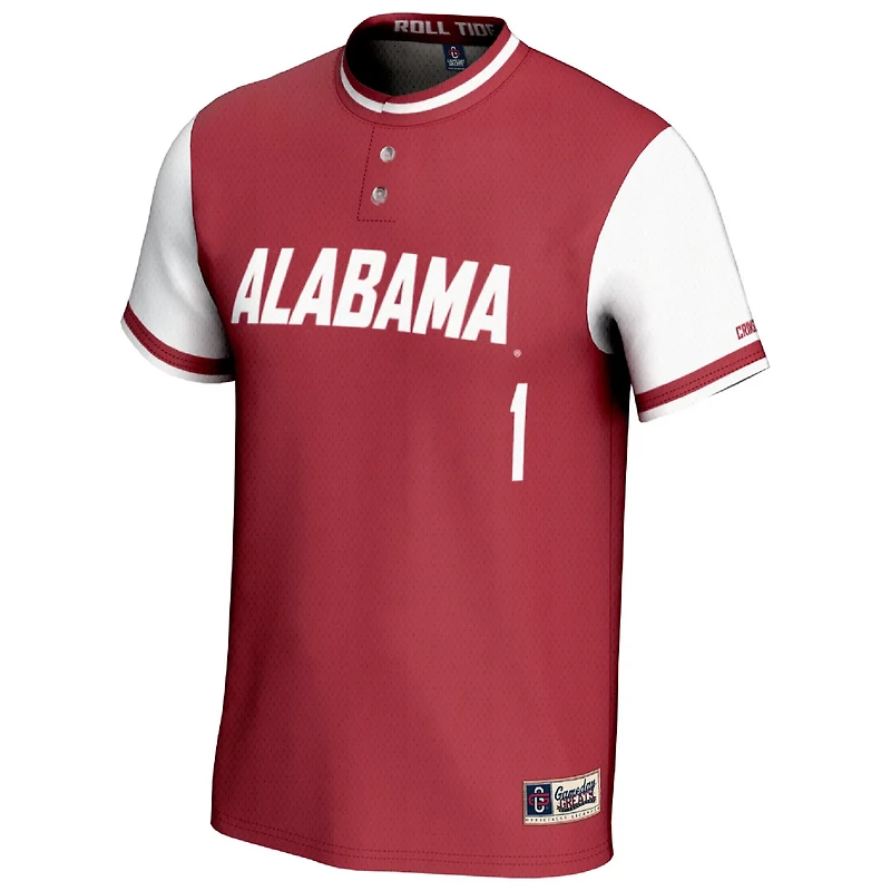 GameDay Greats 1 Alabama Crimson Tide Lightweight Softball Fashion Jersey