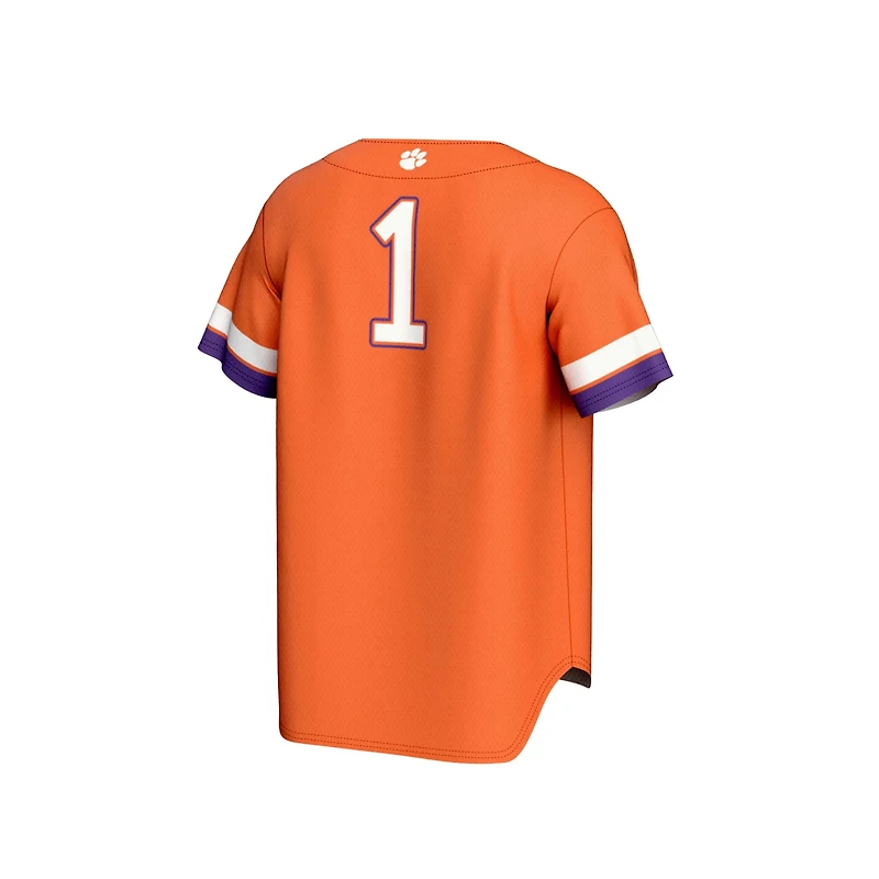 GameDay Greats 1 Clemson Tigers Lightweight Collegiate Baseball Fashion Jersey