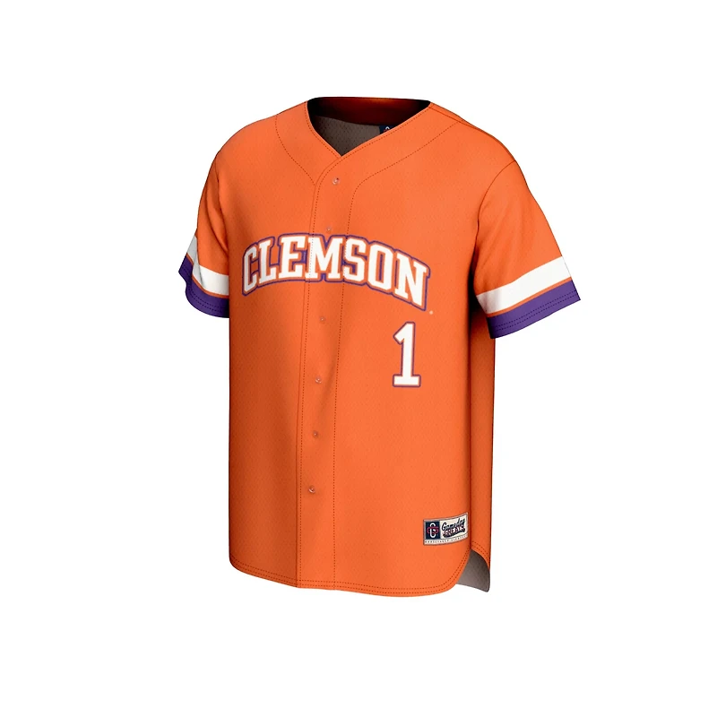 GameDay Greats 1 Clemson Tigers Lightweight Collegiate Baseball Fashion Jersey