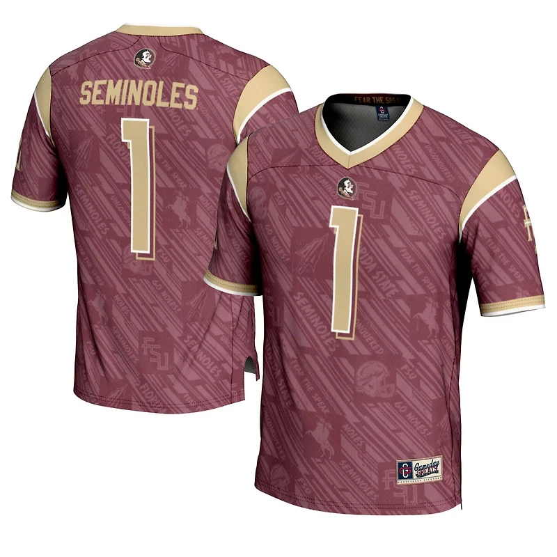 GameDay Greats 1 Florida State Seminoles Highlight Print Football Fashion Jersey