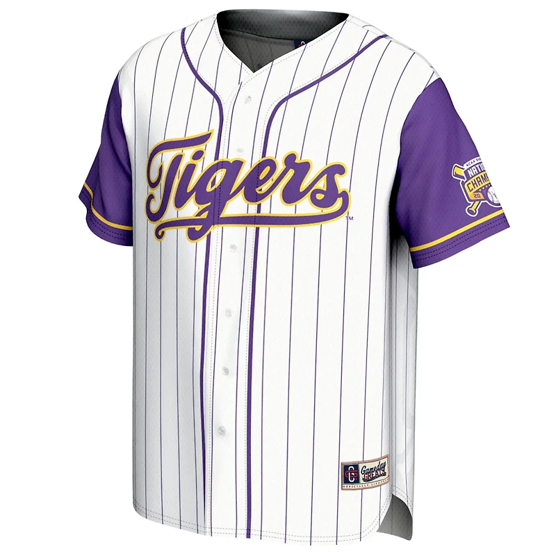 GameDay Greats 1 LSU Tigers 2025 NCAA Men's Baseball College World Series Champions Lightweight Jersey