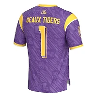 GameDay Greats 1 LSU Tigers Highlight Print Football Fashion Jersey