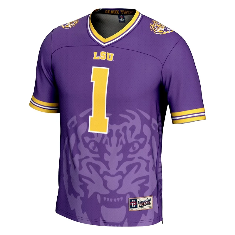 GameDay Greats 1 LSU Tigers Icon Print Football Fashion Jersey