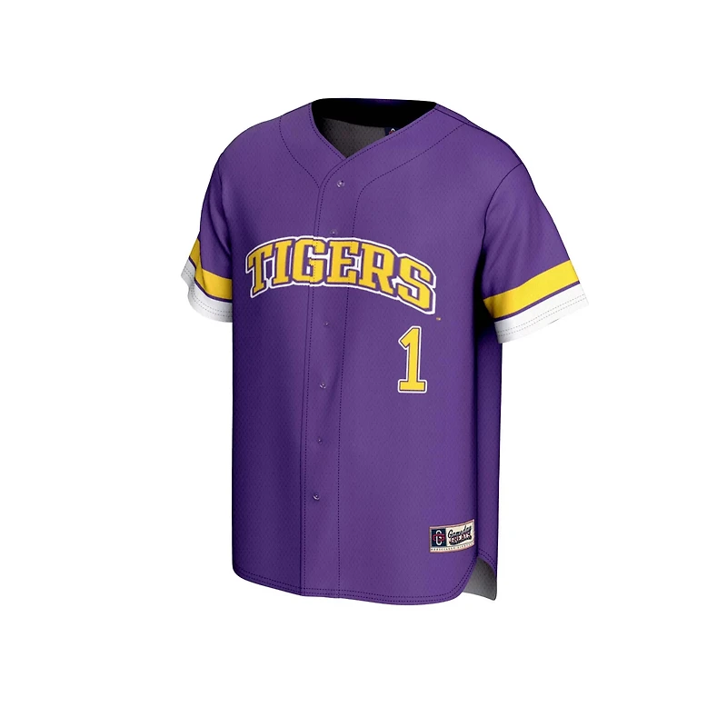 GameDay Greats 1 LSU Tigers Lightweight Collegiate Baseball Fashion Jersey