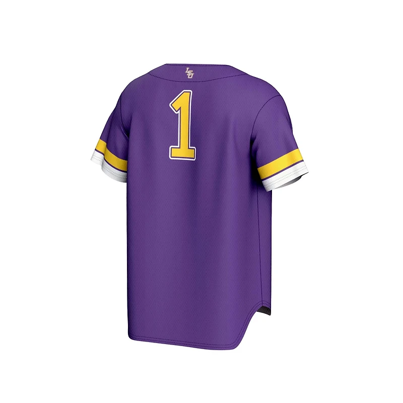 GameDay Greats 1 LSU Tigers Lightweight Collegiate Baseball Fashion Jersey