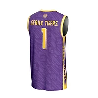 GameDay Greats 1 LSU Tigers Lightweight Highlight Print Basketball Jersey