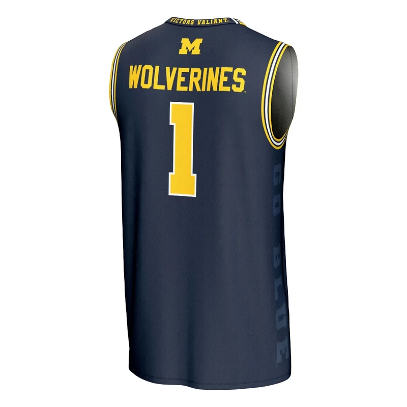 GameDay Greats 1 Michigan Wolverines Icon Print Lightweight Basketball Fashion Jersey