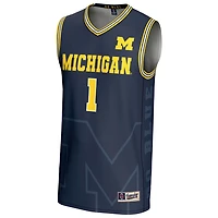 GameDay Greats 1 Michigan Wolverines Icon Print Lightweight Basketball Fashion Jersey