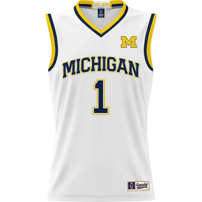GameDay Greats 1 Michigan Wolverines Lightweight Basketball Jersey