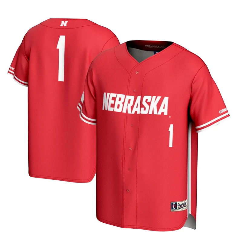 GameDay Greats 1 Nebraska Huskers Lightweight Baseball Jersey