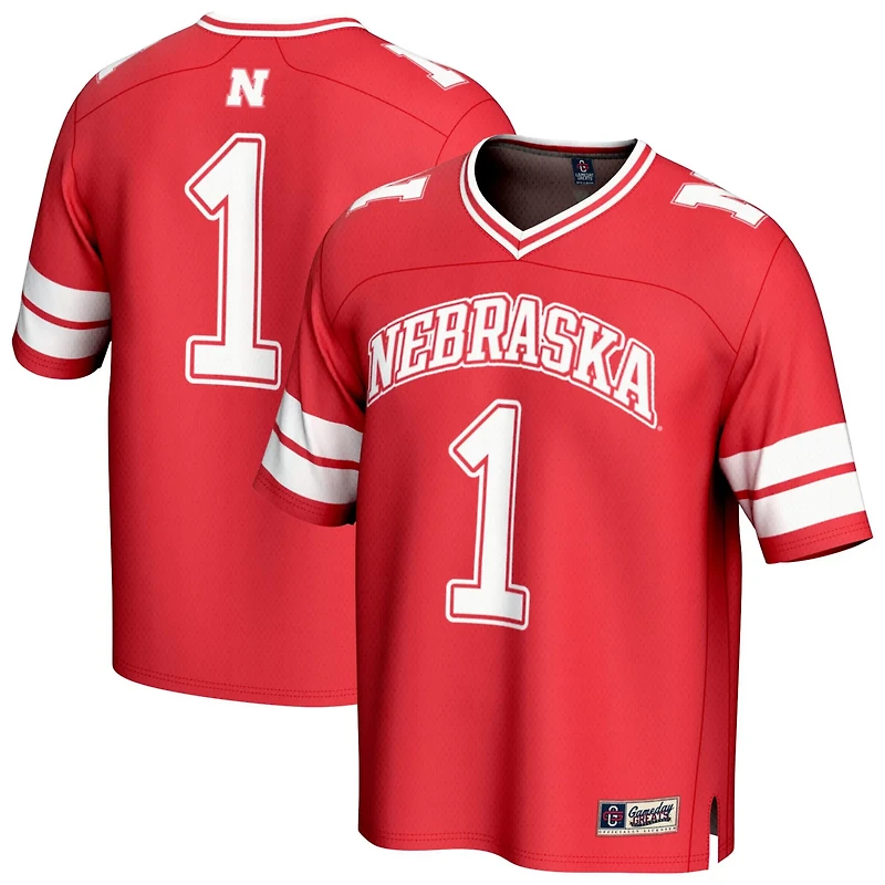 GameDay Greats 1 Nebraska Huskers Lightweight Collegiate Football Fashion Jersey