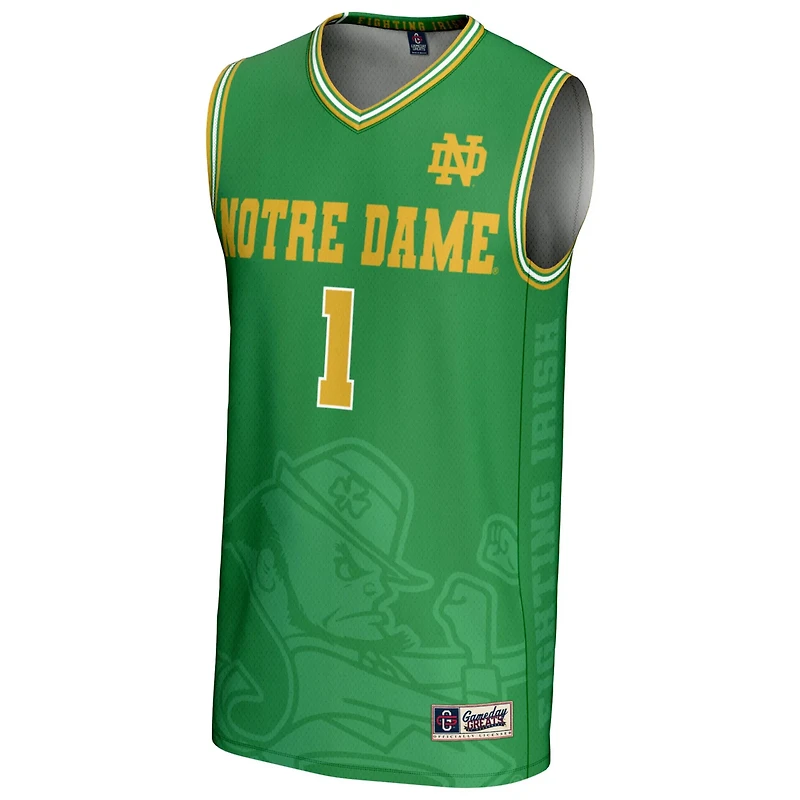 GameDay Greats 1 Notre Dame Fighting Irish Icon Print Lightweight Basketball Fashion Jersey