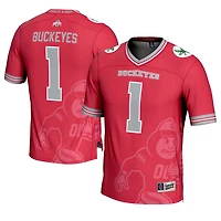 GameDay Greats 1 Ohio State Buckeyes Icon Print Football Fashion Jersey