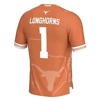 GameDay Greats 1 Texas Longhorns Icon Print Football Fashion Jersey