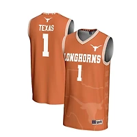 GameDay Greats 1 Texas Longhorns Lightweight Icon Print Basketball Jersey