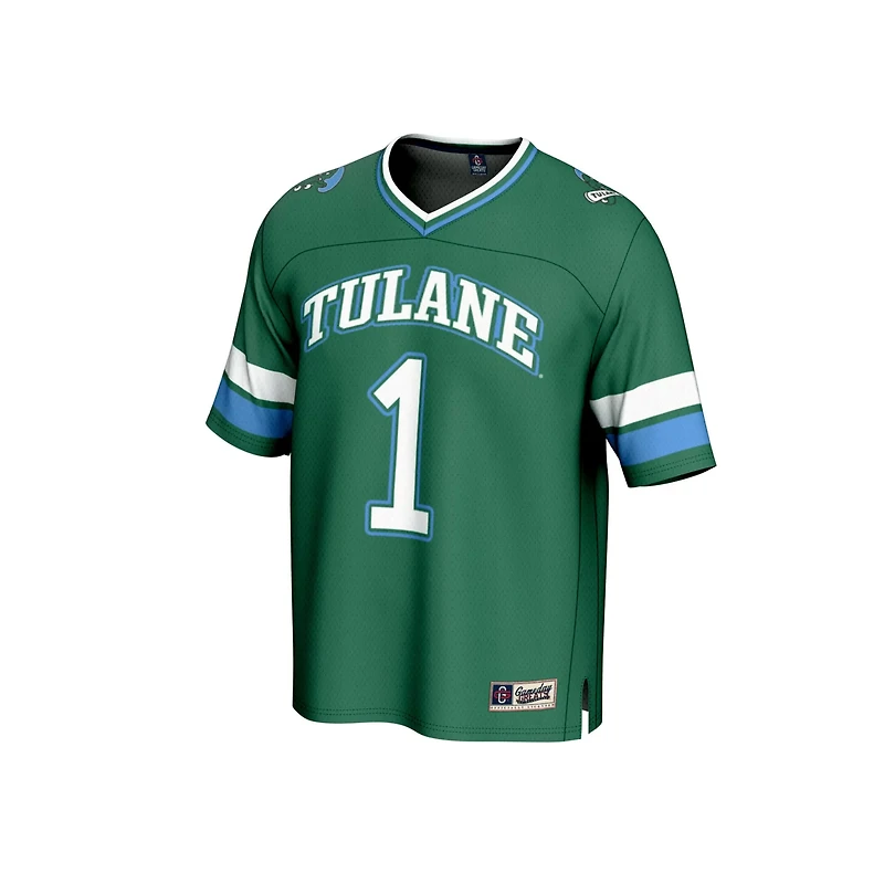GameDay Greats 1 Tulane Wave Collegiate Football Fashion Jersey