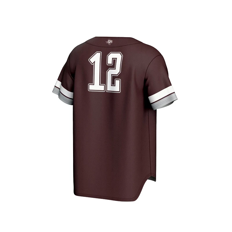 GameDay Greats 12 Texas AM Aggies Lightweight Collegiate Baseball Fashion Jersey