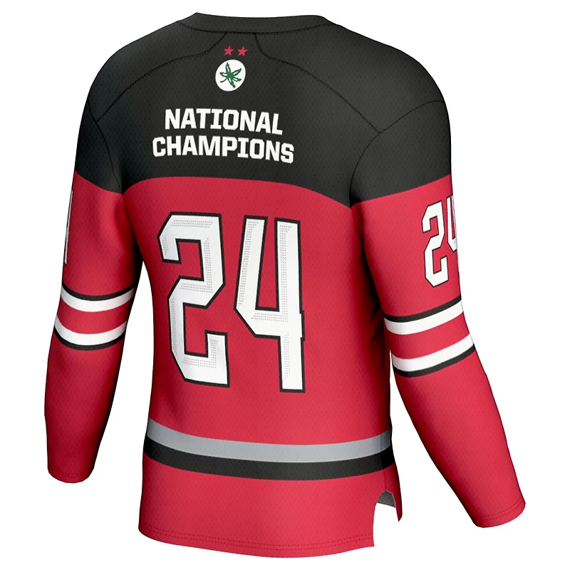 GameDay Greats Ohio State Buckeyes 2024 NCAA Women's Ice Hockey National Champions Fashion Jersey
