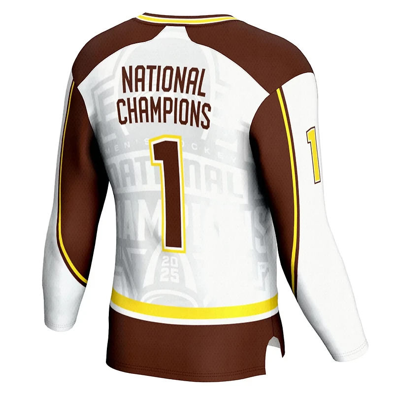 GameDay Greats Western Michigan Broncos 2025 NCAA Frozen Four Men's Ice Hockey National Champions Commemorative Fashion Jersey