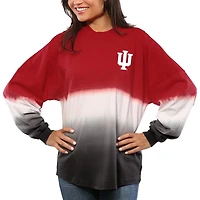Indiana Hoosiers Ombre Long Sleeve Dip-Dyed Spirit Jersey