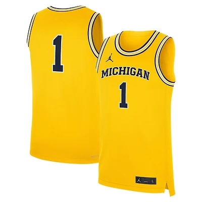 Jordan Brand 1 Michigan Wolverines Alternate Replica Jersey