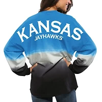 Kansas Jayhawks Ombre Long Sleeve Dip-Dyed Spirit Jersey