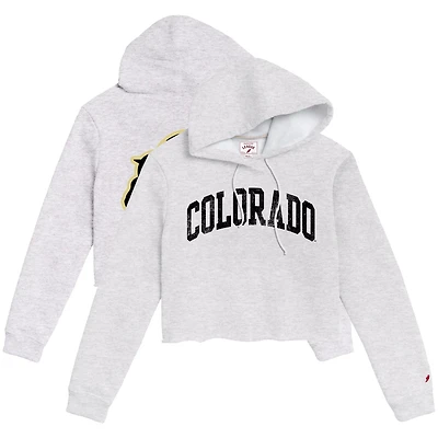League Collegiate Wear Colorado Buffaloes 2-Hit 1636 Cropped Pullover Hoodie