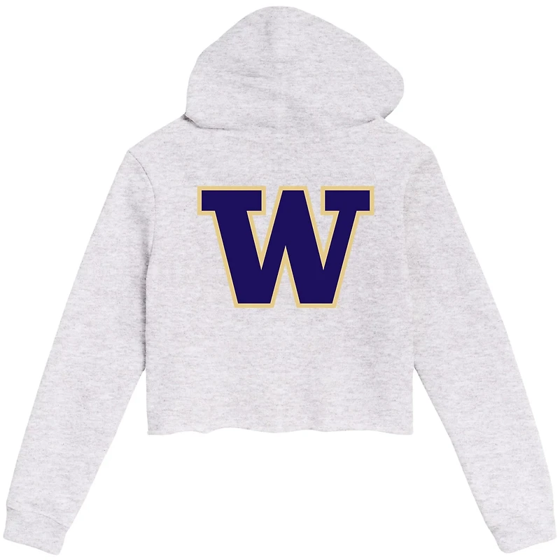 League Collegiate Wear Washington Huskies 2-Hit 1636 Cropped Pullover Hoodie