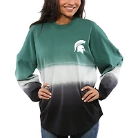 Michigan State Spartans Ombre Long Sleeve Dip-Dyed Spirit Jersey
